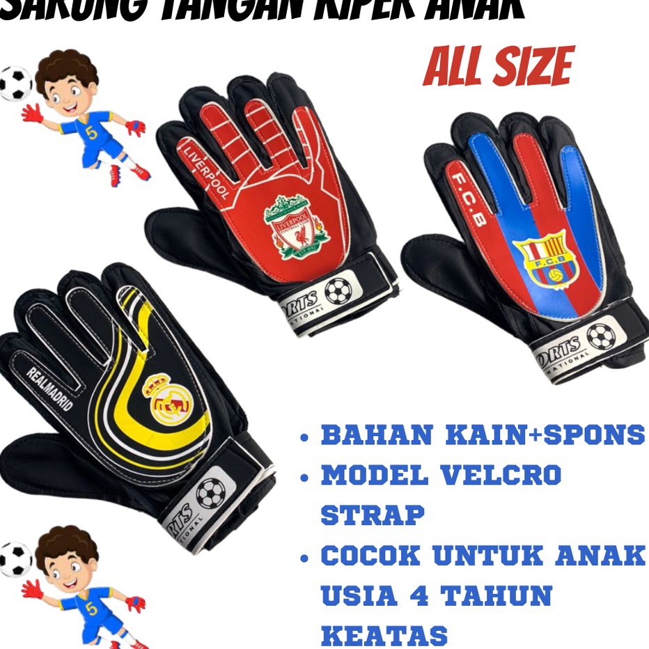 *Banyak Peminat* SARUNG TANGAN KIPER ANAK ALL SIZE