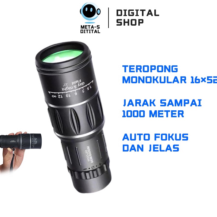 ✶Ready Stock,,✶ Teleskop Lensa Zoom HP Monokular Teropong Jarak Jauh Peralatan Focus