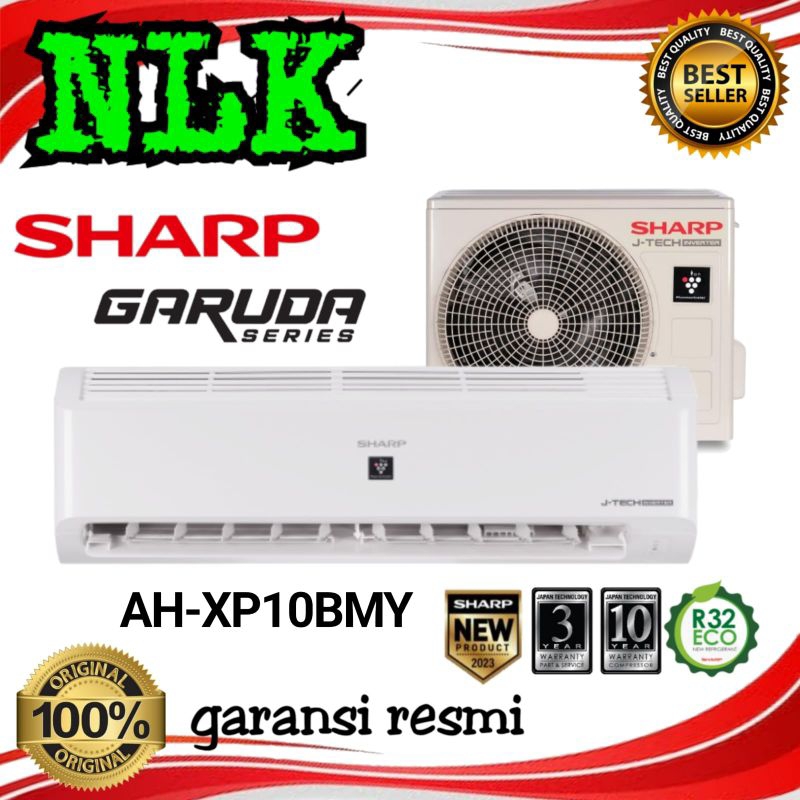 AC SHARP 1PK SHARP AH-XP 10 BMY GARUDA SERIES INVERTER PLASMACLUSTER + PASANG INSTALASI- UNIT ONLY