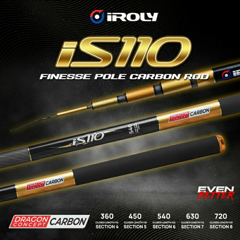 Joran Tegek IROLY iS110 ruas panjang kaku ringan