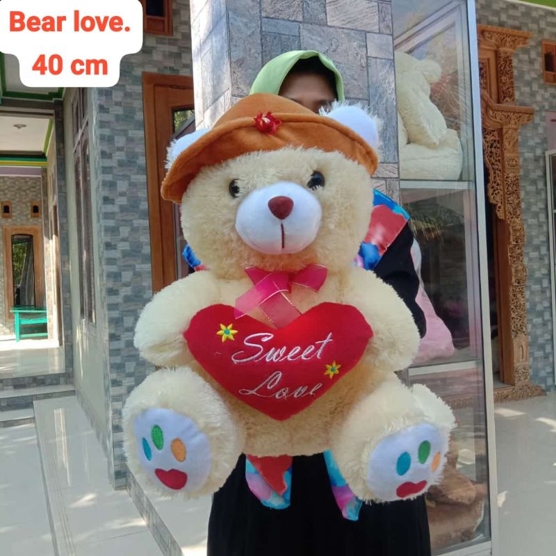 Boneka bear love murah SNI