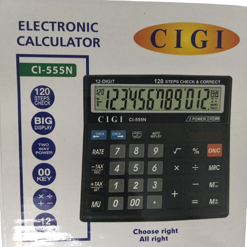 

Calculator / Kalkulator CIGI / Kalkulator 12 digits/ CI555N