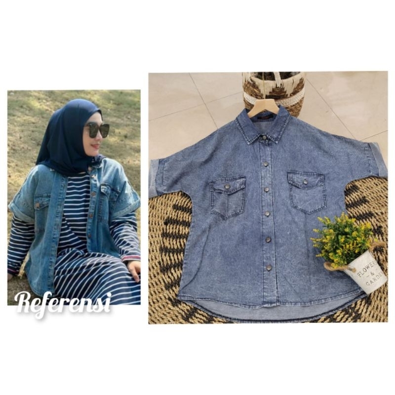 BLAZER JEANS - KEMEJA JEANS PREMIUM / ATASAN JEANS WASH / KEMEJA JEANS KACING / BLAZER JEANS PRIA WA