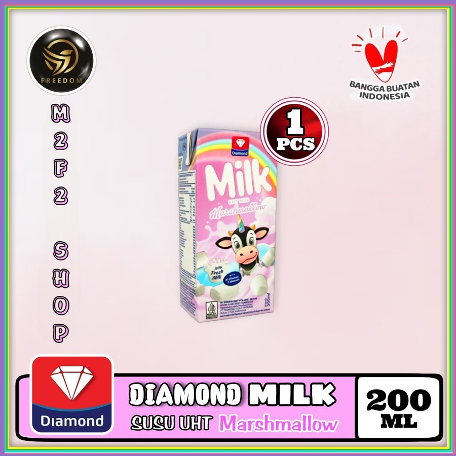 

DIAMOND Milk Susu Kotak UHT Marshmallow - 200 ml (Kemasan Satuan)
