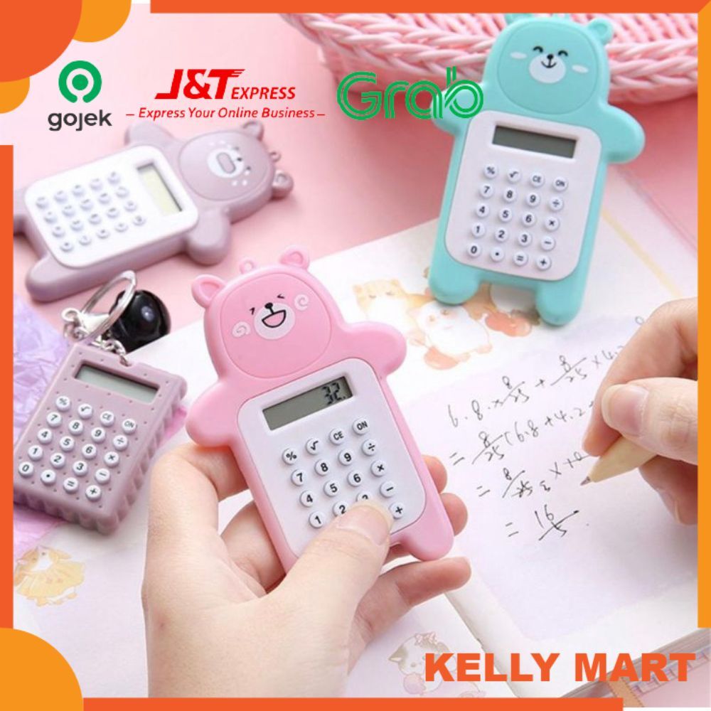 

Kalkulator 8 Digit Mini Portable/Motif Beruang Tombol Karet/Sekolah/Stationary Import