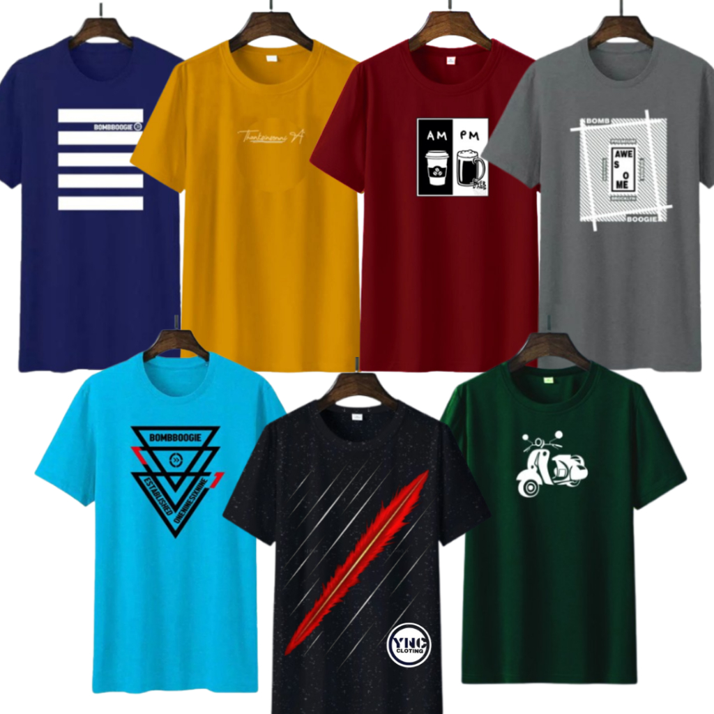 PAKET USAHA KAOS DEWASA 100RB DAPAT 6 PCS MOTIF DISTRO TERBARU BAJU COWOK CEWEK