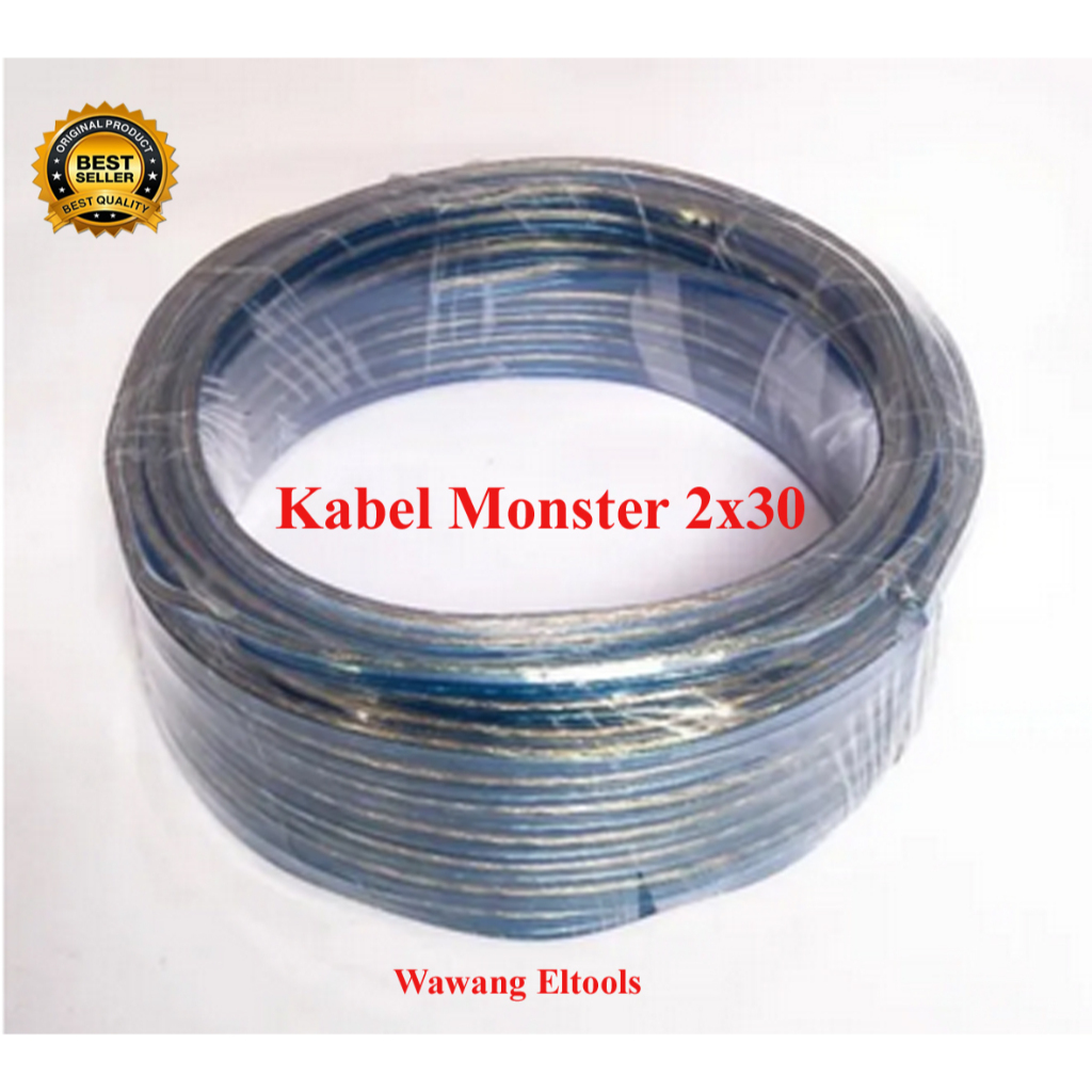 Kabel Monster 2x30 Kabel Audio / Kabel Listrik Transparan / per meter
