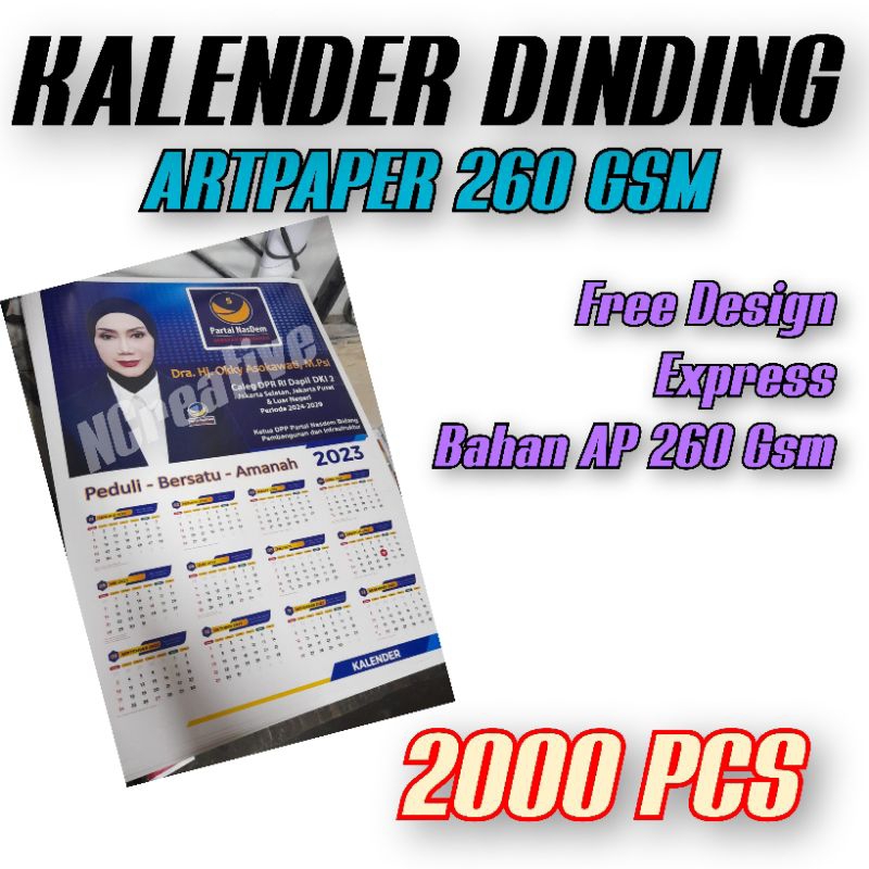 2000 PCS CETAK KALENDER CUSTOM 2025 BAHAN ARTPAPER 260GSM MURAH BANDUNG