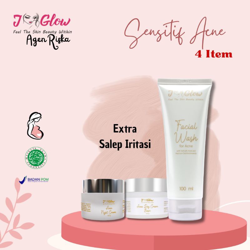 Jglow Skincare Paket Acne Sensitif