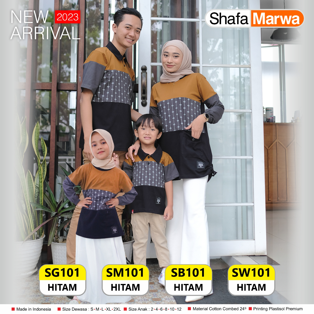 KAOS KELUARGA MUSLIM KAOS COUPLE KELUARGA SHAFA MARWA
