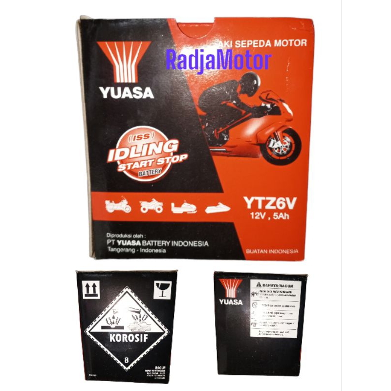 Aki Kering Yuasa YTZ6V ASLI ORIGINAL