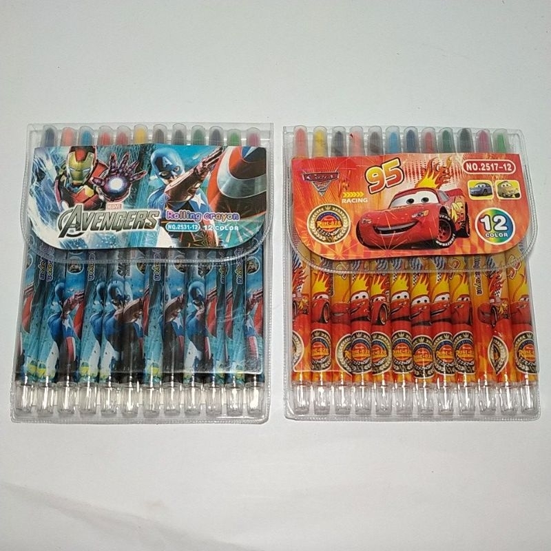 

Crayon putar panjang mewarnai sangat bagus 1 pack 12 warna