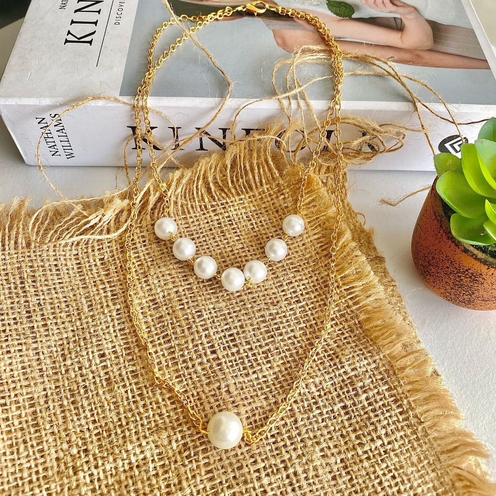 KALUNG WANITA MUTIARA DIANA / KALUNG HIJAB ESTETIK / KALUNG 2 LAYER