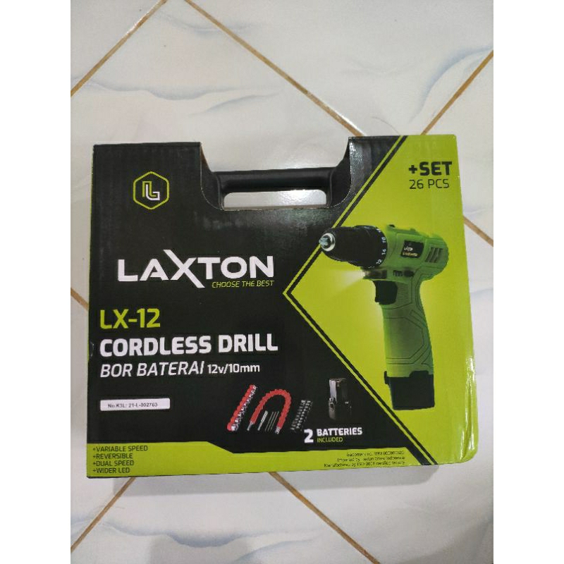LAXTON LX-12, Bor Cordless, Bor baterai