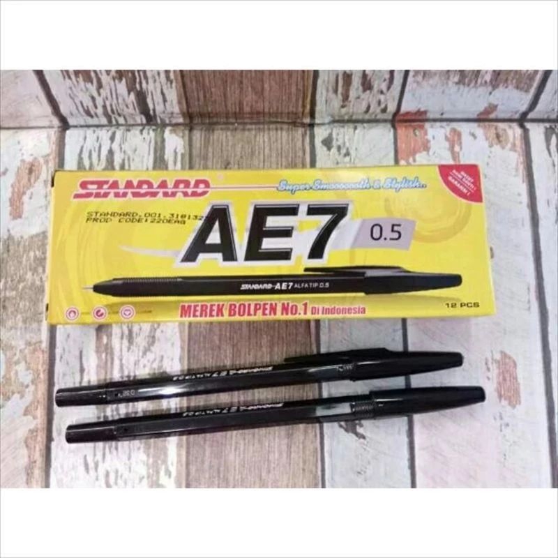 

pulpen hitam AE7 STANDAR
