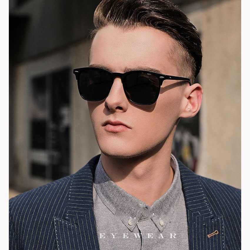 Kacamata Frame pria Polarized Sunglasses hitam UV400 - 3323