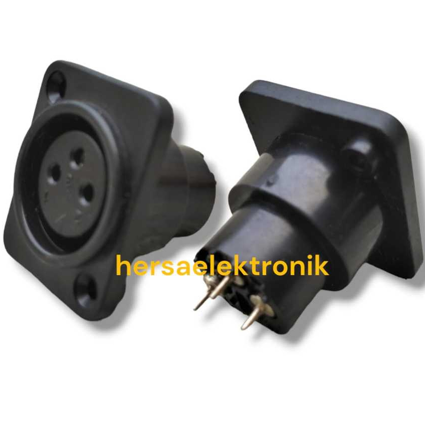 Soket canon XLR femele kaki lurus