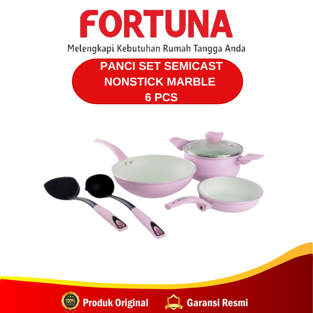 Supra Cookware Set / Panci Set Semicast Nonstick Marble 6 Pcs