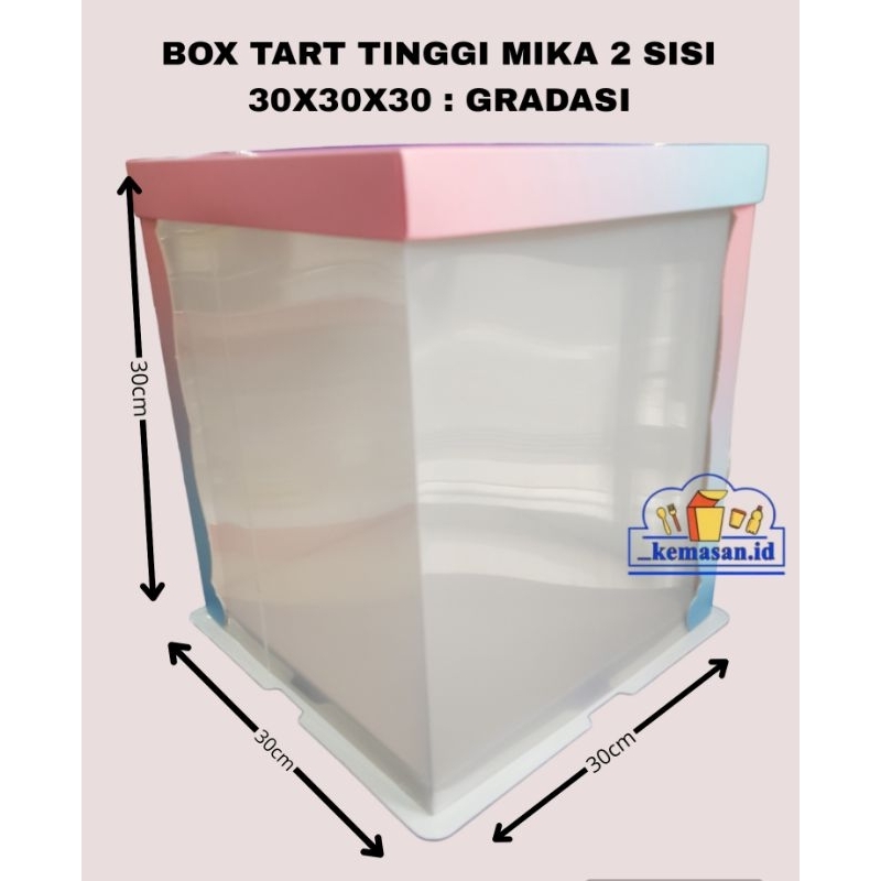 

BOX TART TINGGI MIKA 2 SISI 30X30X30CM : GRADASI