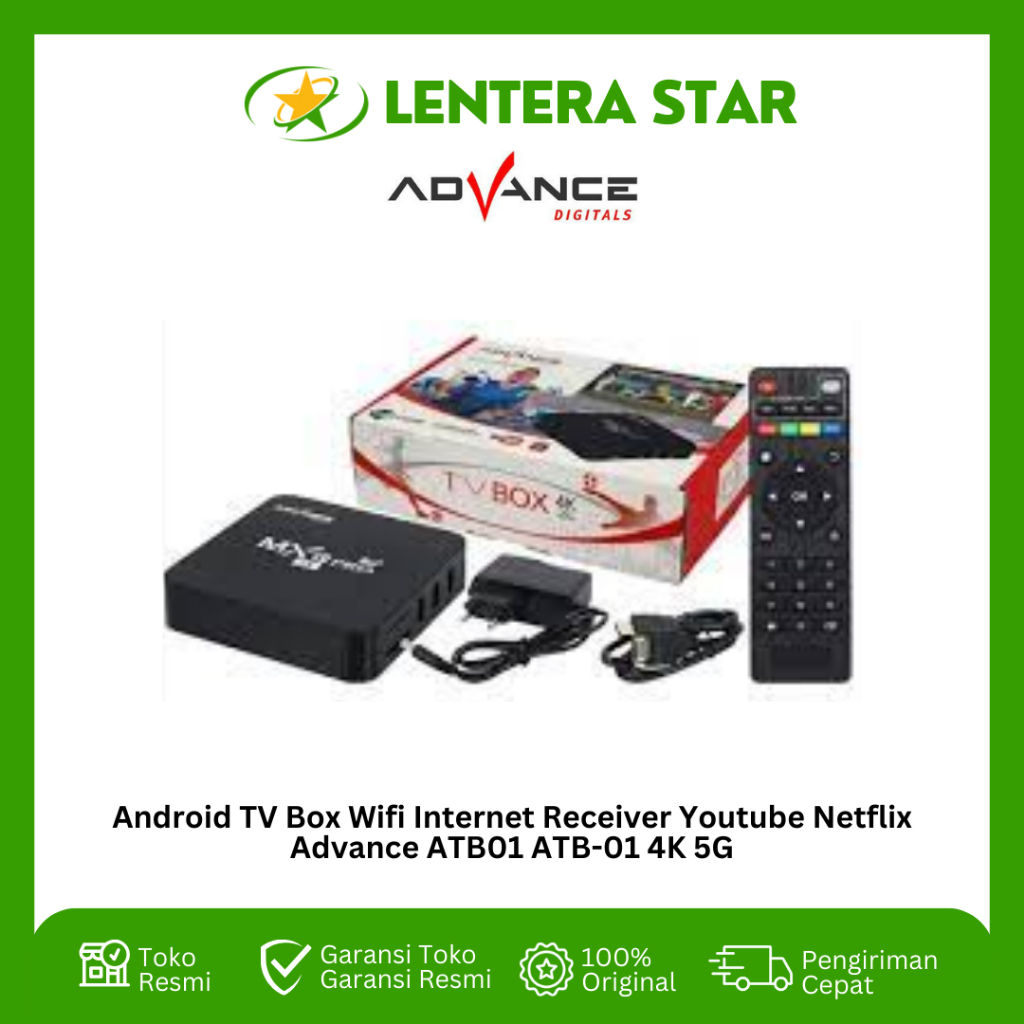 Android TV Box Wifi Internet Receiver Youtube Netflix ATB01 ATB-01 4K 5G / 4K UCD