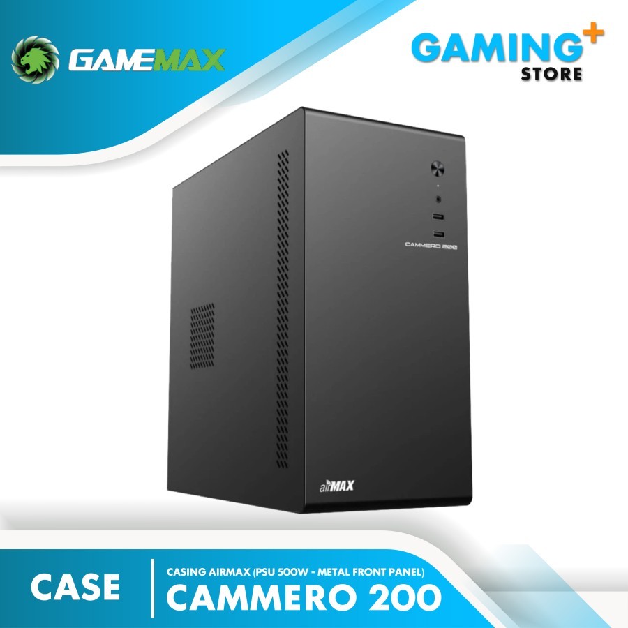 Airmax Casing Cammero 200 Micro-ATX PC Case with 500W Power Supply