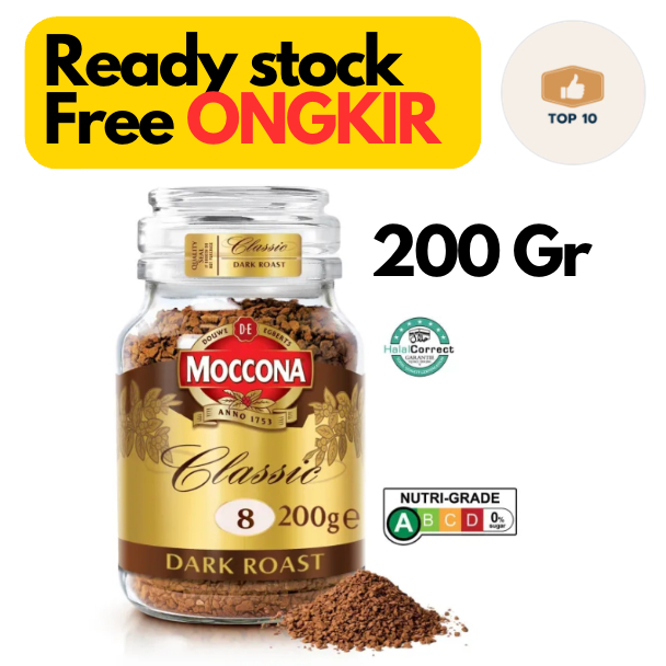 

Moccona Classic Dark Roast Intensity 8 Freeze Dried Instant Coffee 200g