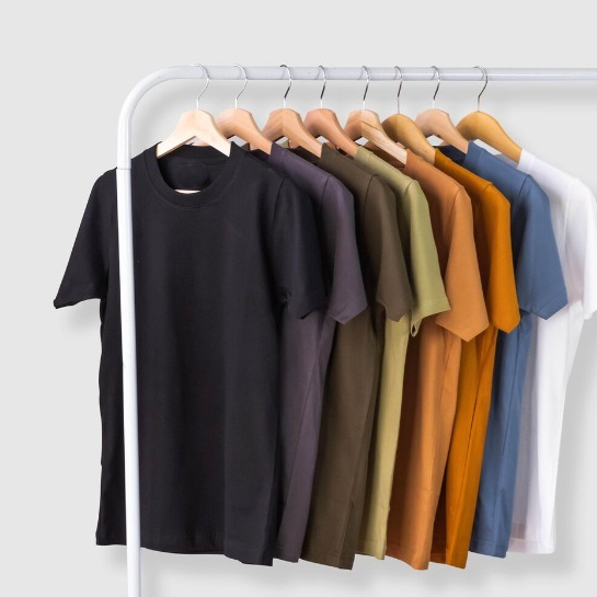 Baju Kaos Polos Oblong Premium Pria Wanita Grosir
