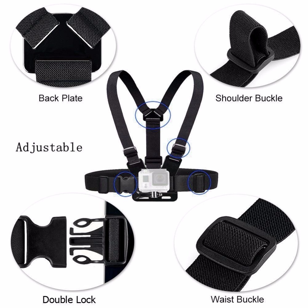 【COD】Body Chest Strap Tali Dada Handphone & Mount Kamera  Body Belt Holder HP Clip Clamp Smartphone Universal chest belt  holder handphone camera vlog Youtuber Holder-6