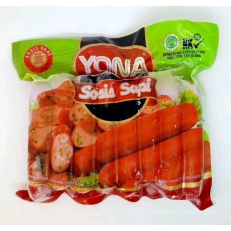 

Yona Sosis Sapi 450 Gram Isi 15