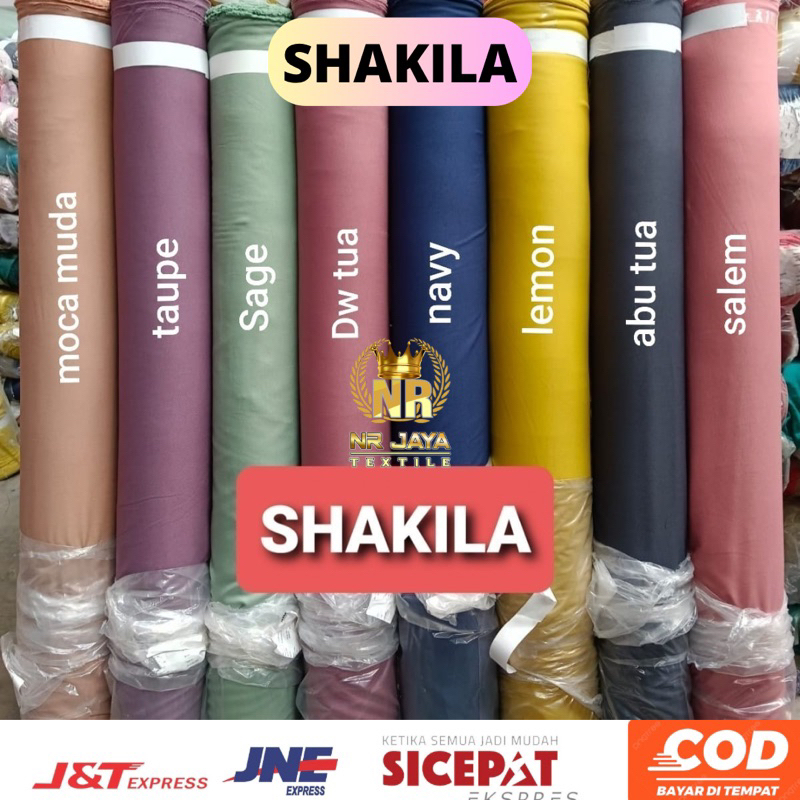 kain shakila polos premium meteran