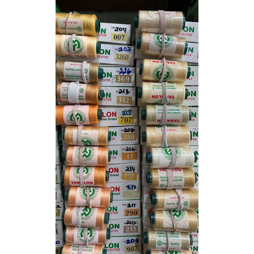 Benang Jahit Yamalon 500 Yard Warna Lengkap (Part 5)