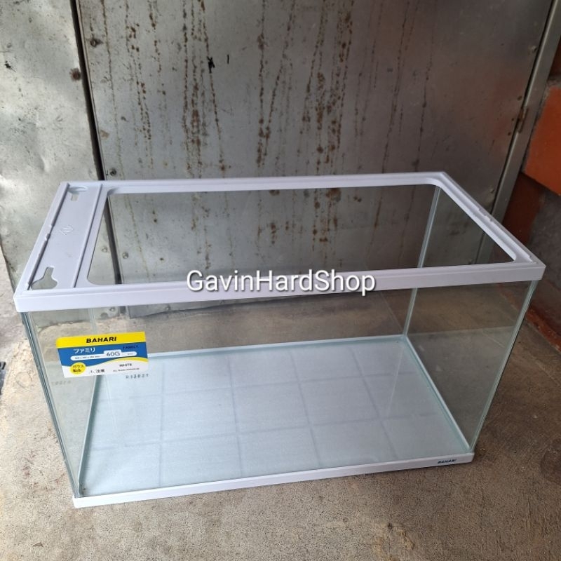 Aquarium akuarium 60 cm bahari  putih khusus kurir instan