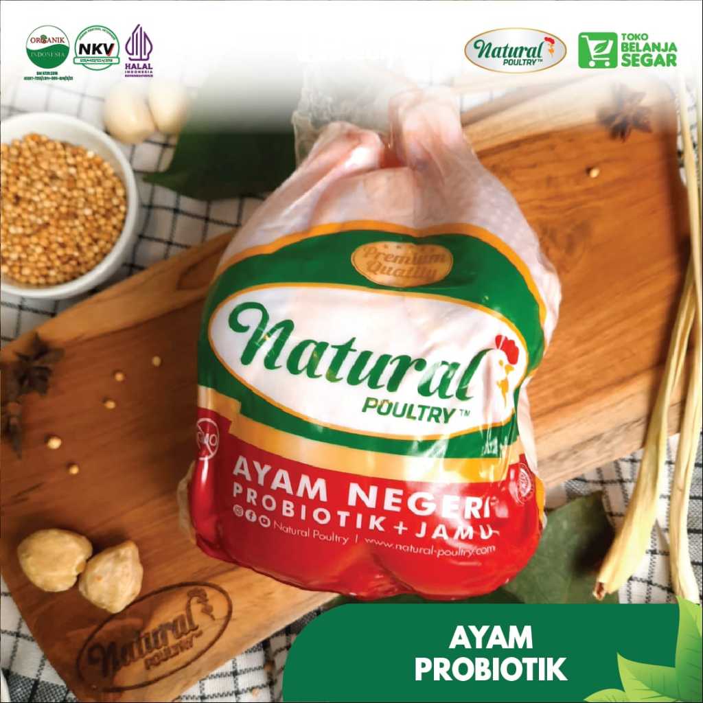 

Ayam Potong Utuh Negeri Probiotik Reguler (850-950 gram) - Natural Poultry