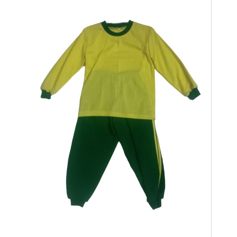 Seragam olahraga PAUD TK Kuning Itik - Hijau Botol