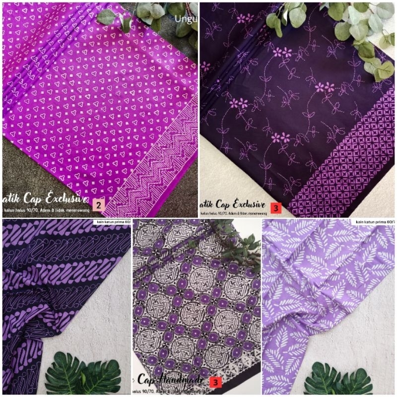 Kain Batik Ungu Kain Batik Katun Halus Ungu Kain Batik Cap Ungu Bahan Batik Ungu Wanita Kain Batik W