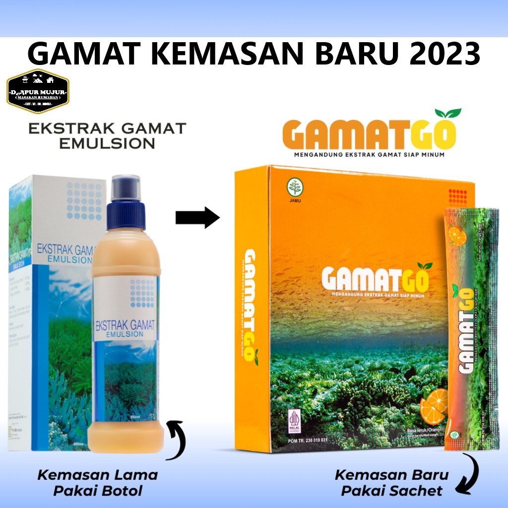 Gamat Go Ekstrak Gamat Emulsion Klink 350ml Jelly Gamat Emulsion ( HARGA PER BOX Isi 15 Sachet )