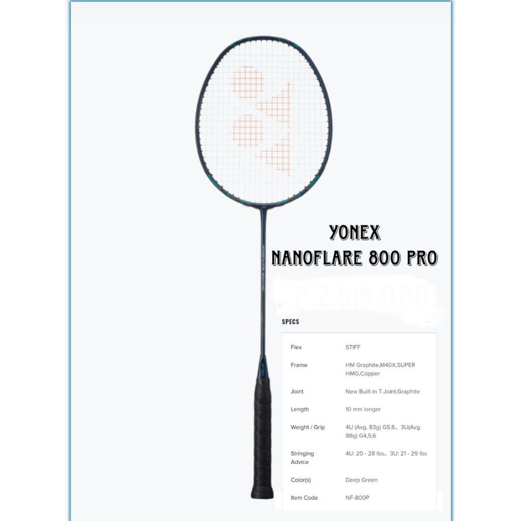 Raket Badminton YonexYONEX Nanoflare 800 Pro Original