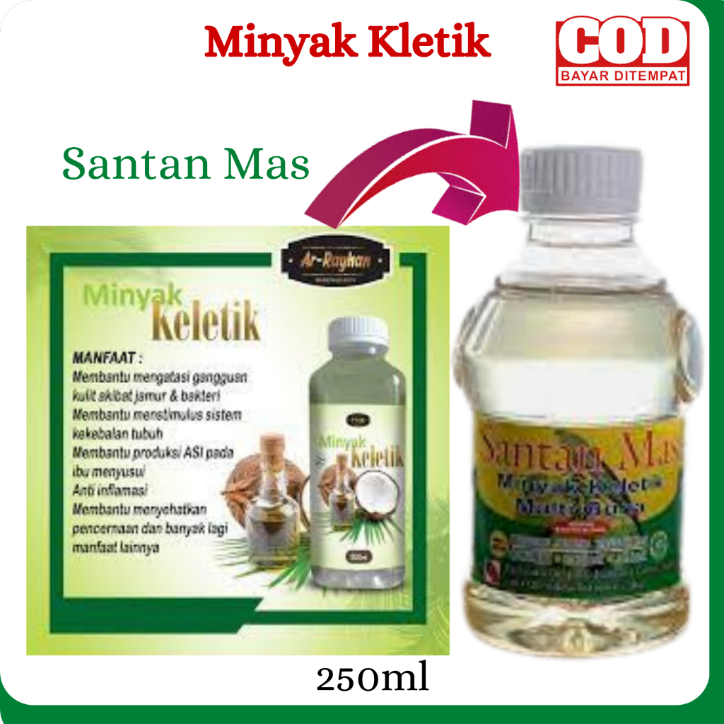 

Minyak Kelapa Murni Asli Kletik Keletik Klentik Kelentik Santan Mas 250ml