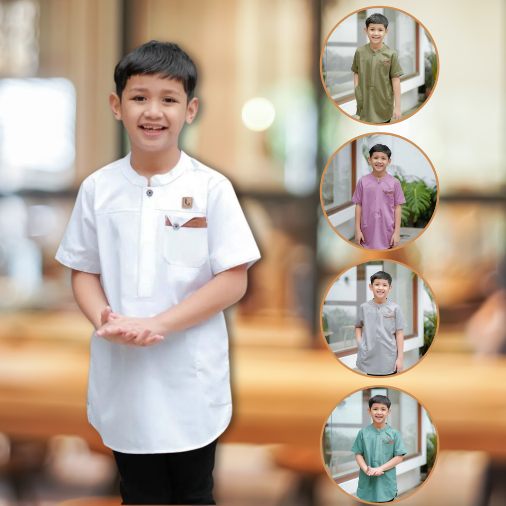 Atasan Muslim Anak Laki Laki Baju Muslim Anak Laki Laki Baju Koko KURTA Anak Usia 4 Sampai 14 Tahun 