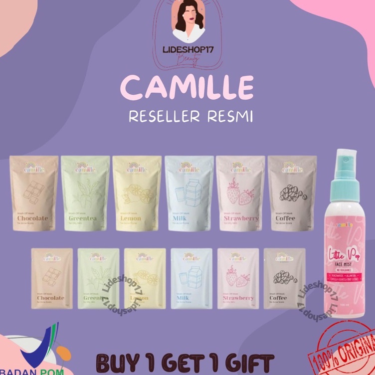 [ORIGINAL 100%] MASKER ORGANIK CAMILLE / MASKER ORGANIK BY CAMILLE FACEMIST CAMILLE