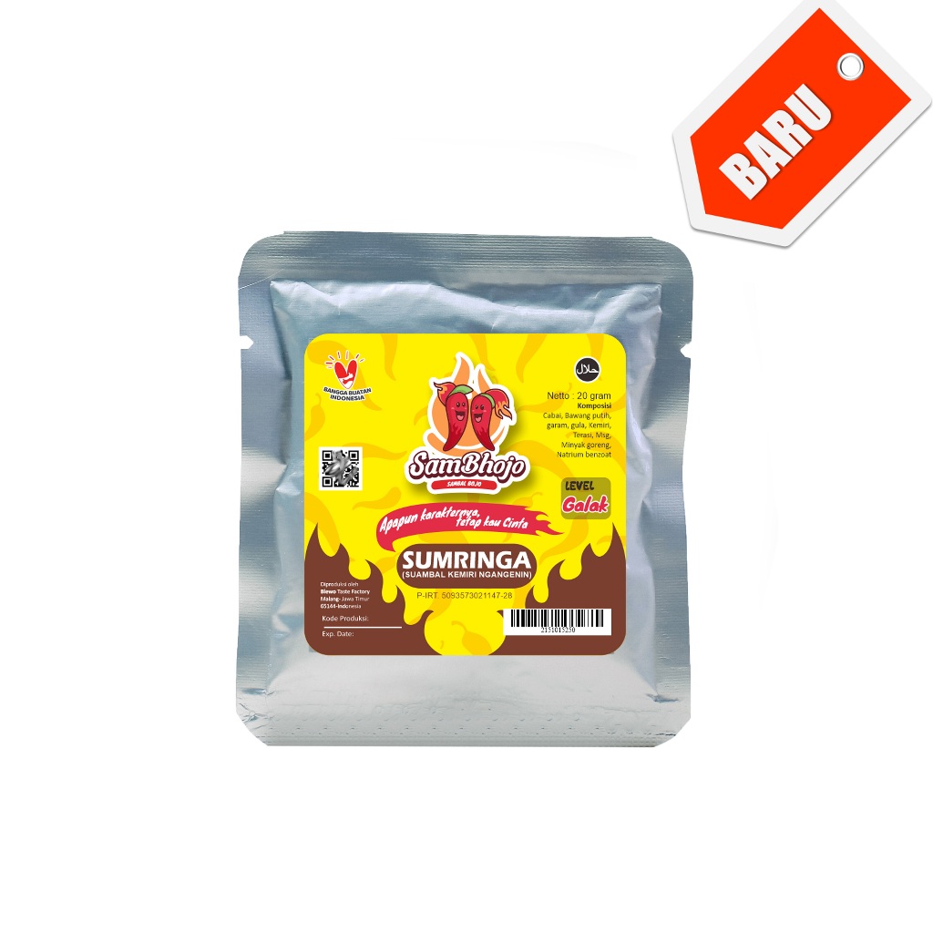 

SamBhojo Sambal Kemiri Ngangenin (Bhojo Sumringa) Kemasan Sachet 20gr