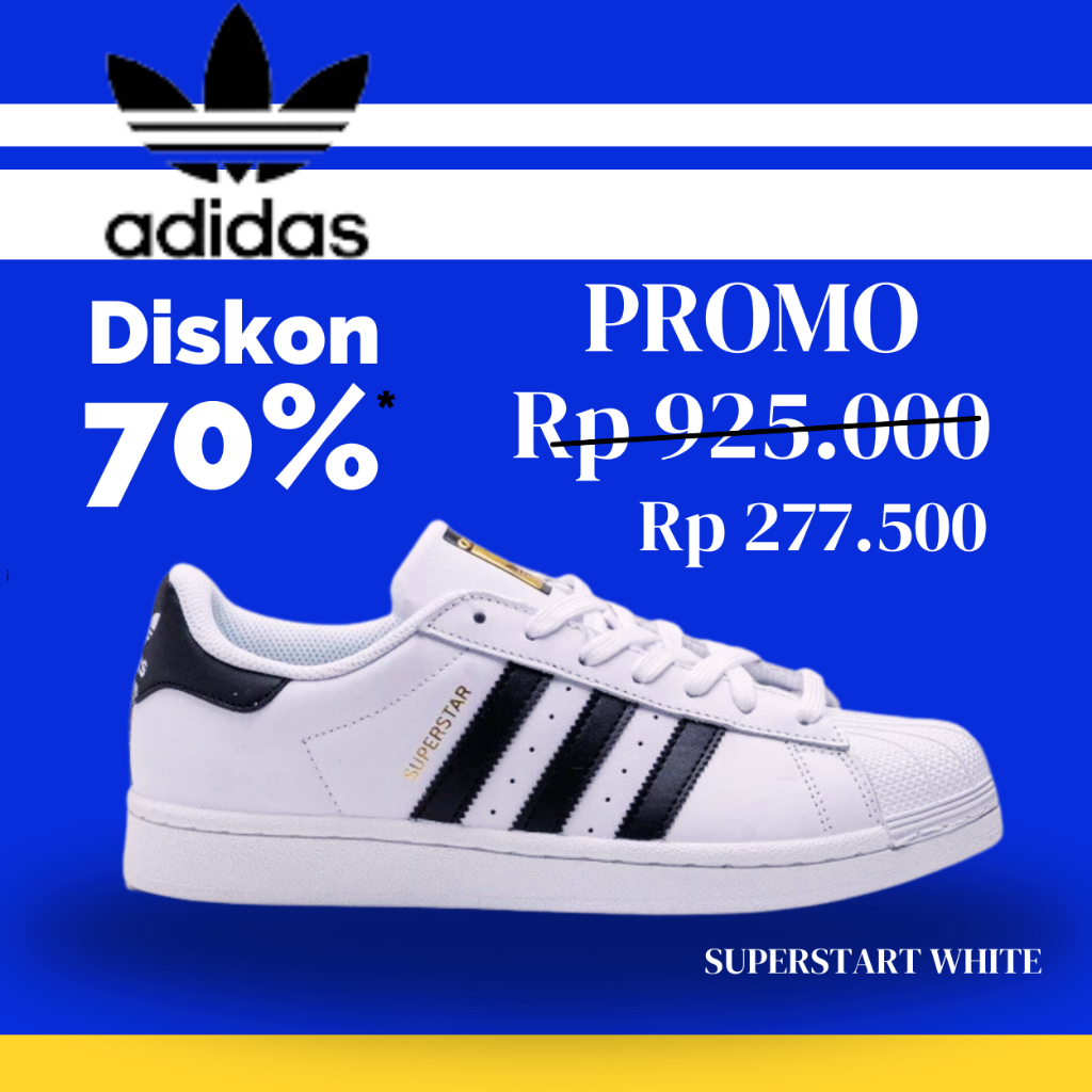 ( SUPERSTART WHITE ) Spatu Sepatu Sneakers Adidas Samba Casual Og Pria Wanita Original Putih