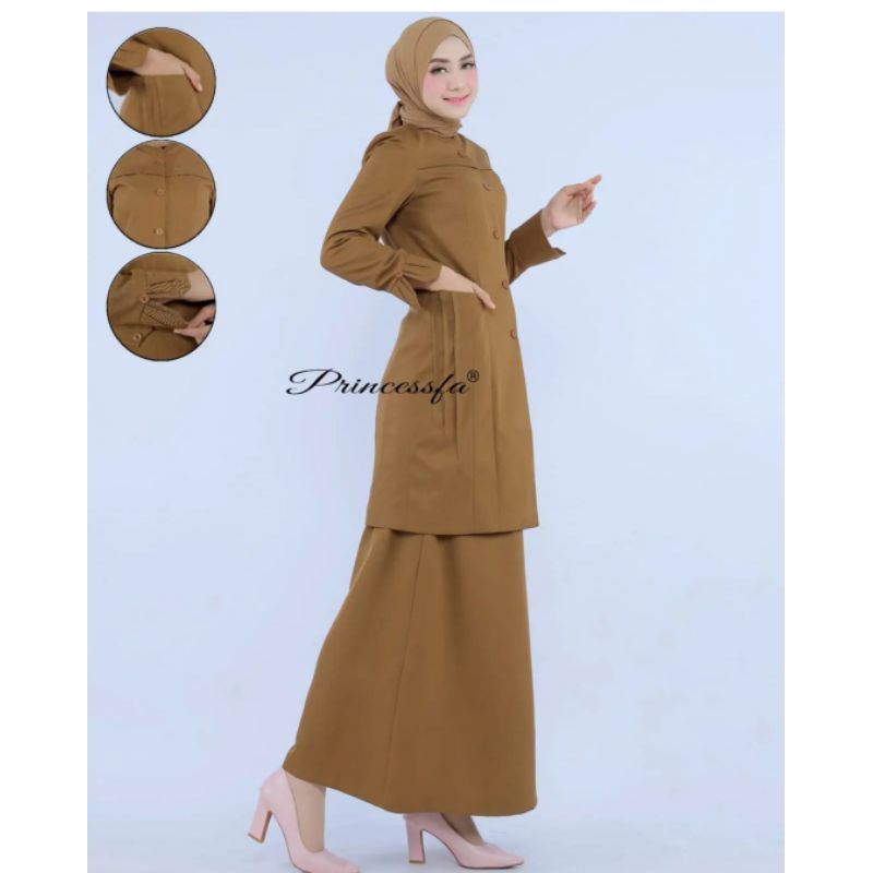 Seragam Tunik polos princessfa setelan rok A