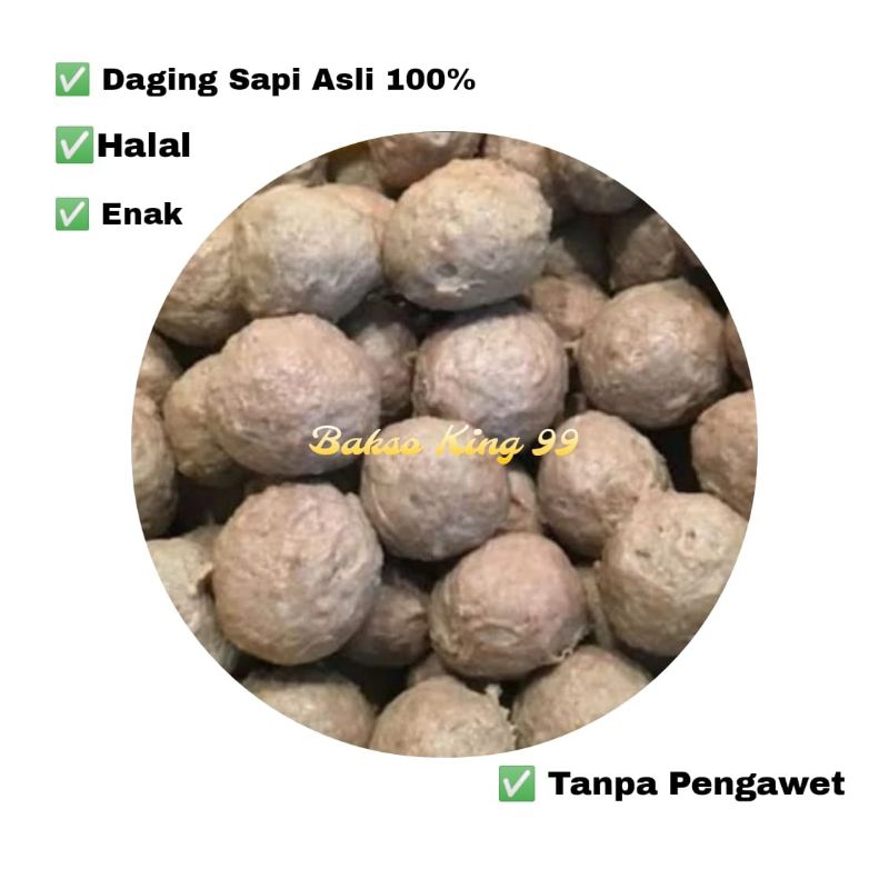 

Bakso Polos / Bakso Daging Sapi / Bakso Halus Premium / Bakso Frozen isi 10 pcs