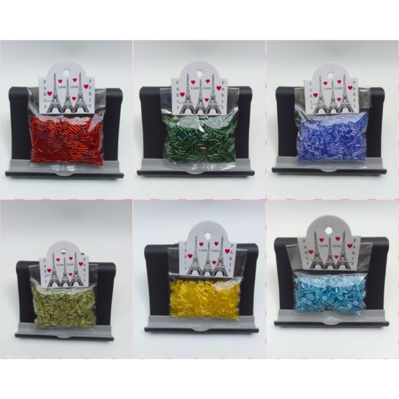 Payet Jahit & Tempel Bambu/Daun/Bunga/Bulat