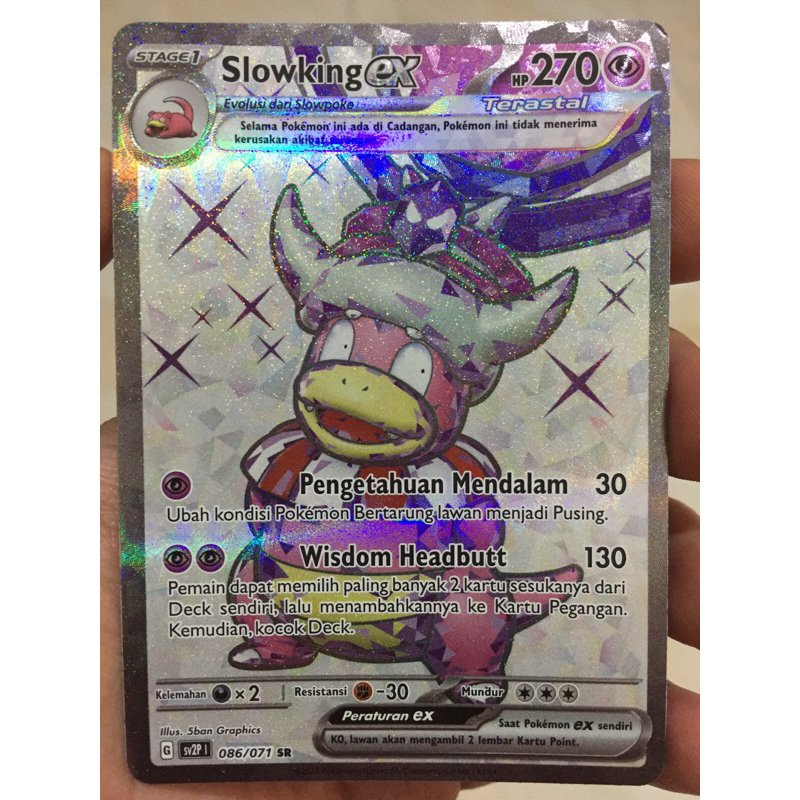 KARTU POKEMON SLOWKING ex SR INDONESIA HOLO NOT MINT