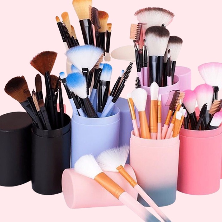 FYGALERYJAKARTA Kuas Tabung 10Pcs Kuas Maker Set Brush Make Up Alat Makeup