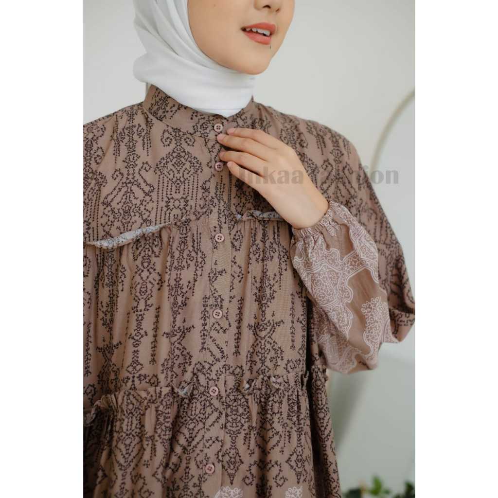 Atasan Aliyyah Rempel Kerah Shanghai Motif