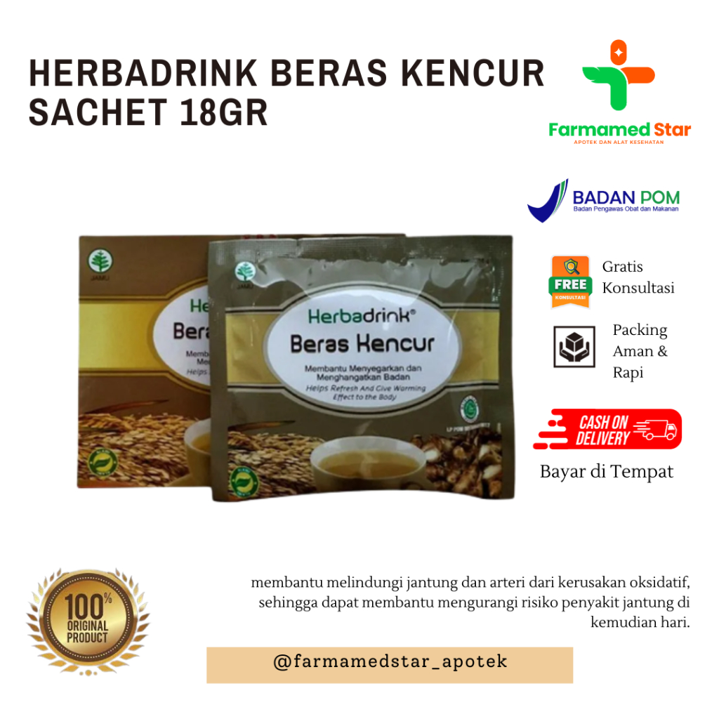 

HERBADRINK BERAS KENCUR SACHET 18GR