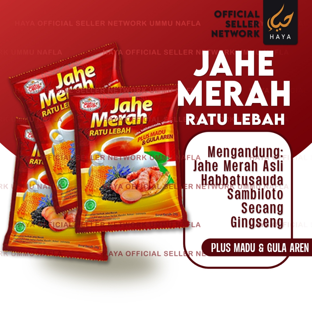 

JAHE MERAH SUPER - RATU LEBAH - PLUS HABBATS, GINGSENG, MADU RATU LEBAH